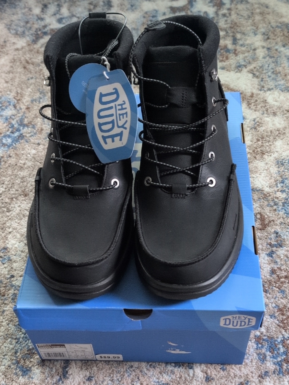 Hey Dude Black  Bradley Classic Tumbled Men's Boots